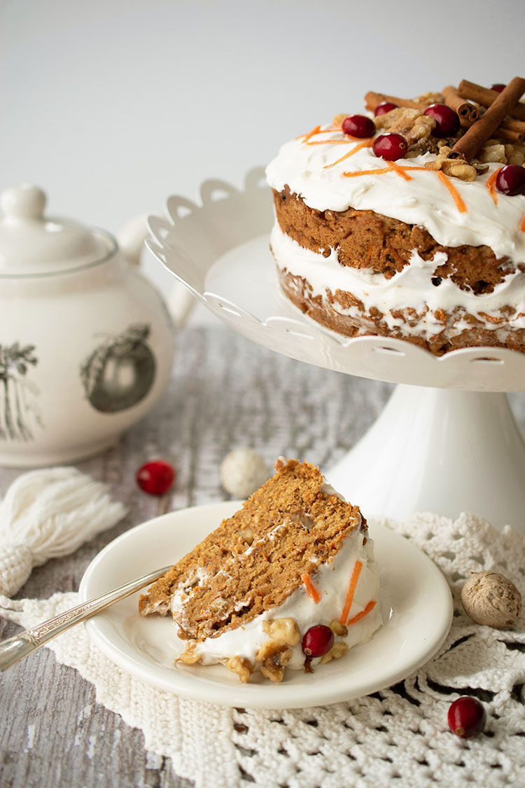Vegan Carrot Cake With Cream Cheese Frosting
