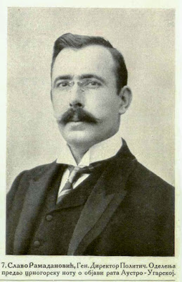 Slavo Ramadanović, General Director of the departement of Foreign Affairs for Montenegro, who brought the Montenegrian Deelaration of war to Austria-Hungary.