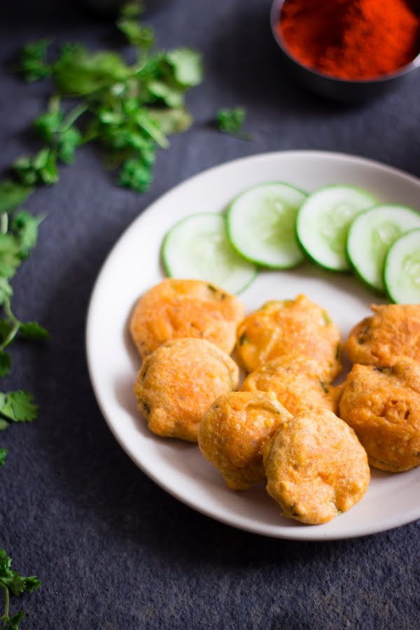 Cucumber pakoda fritter sautekayee bonda khira khire kakdi