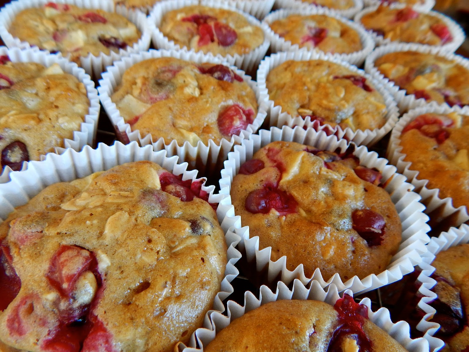 The Nerdy Chef: Cranberry Apple Muffins