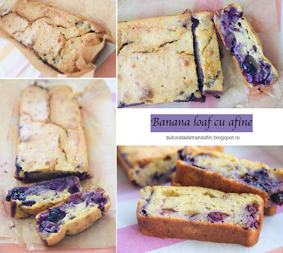 Banana loaf cu afine