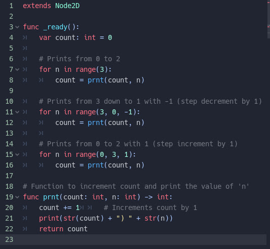 Tutorial 8: Basic For Loop in GDScript ~ Godot Engine Tutorial
