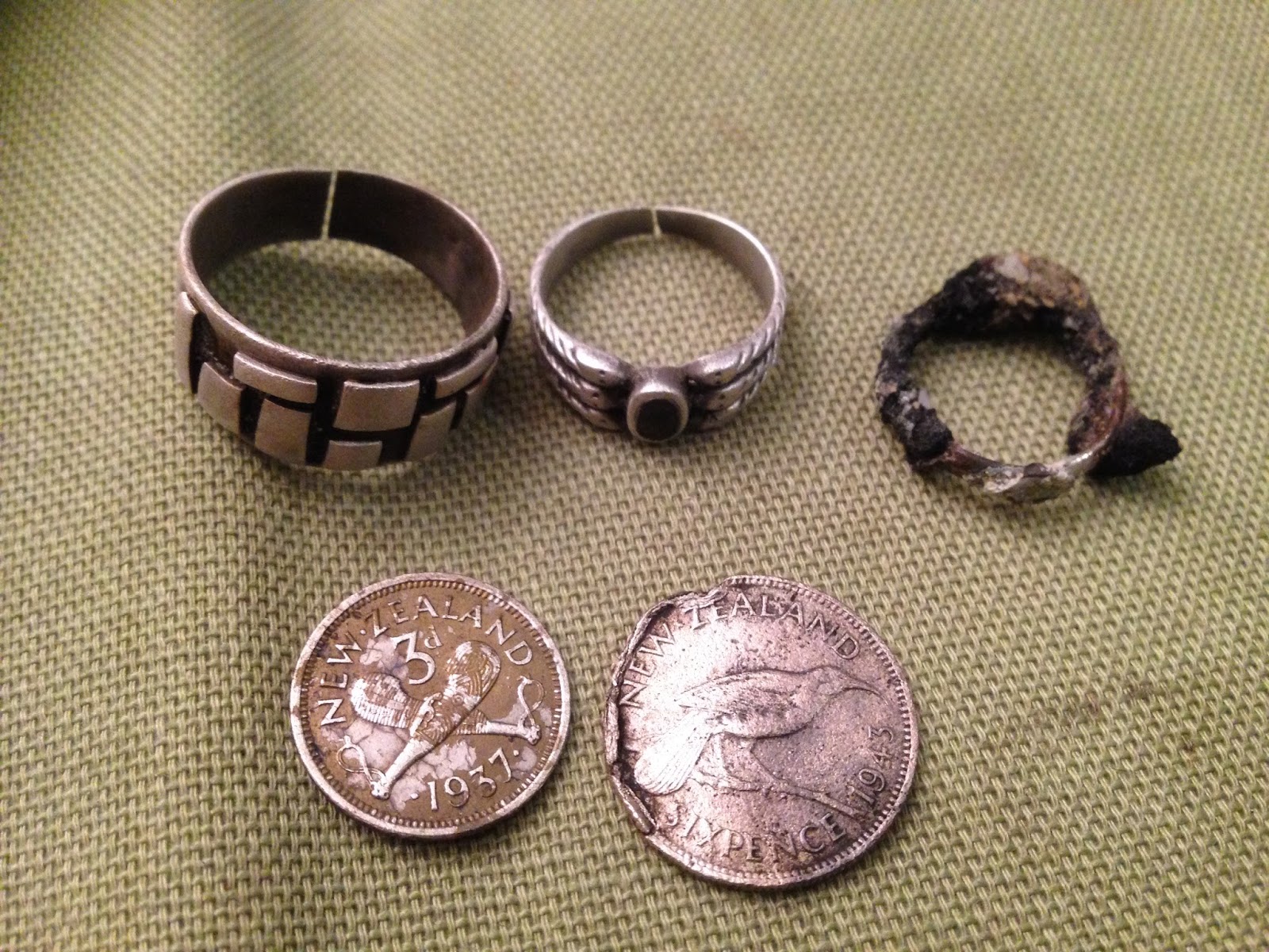 Auckland Metal Detecting & Ring Recovery services Silvers from the