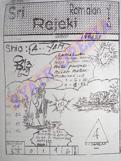 Forum Syair Singapura 18 April 2021 Royal Syair