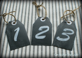 How to make chalkboard tags.