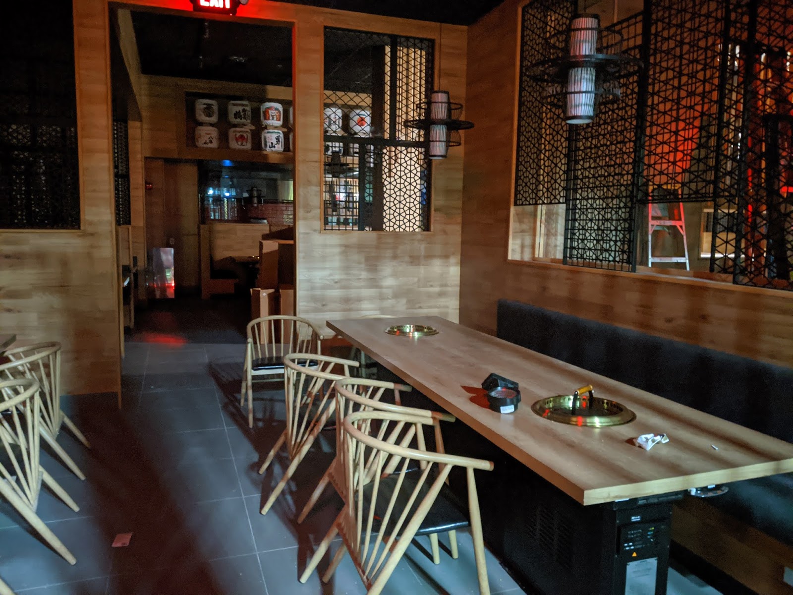 Rockville Nights Gyuzo Japanese BBQ sign installed, lit at Rockville