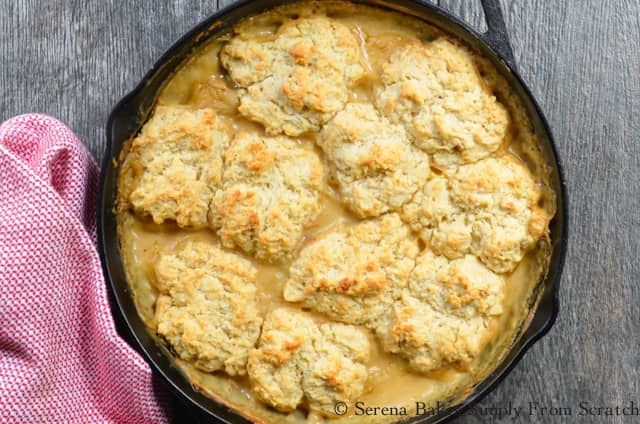 Biscuits and Sausage Gravy make an easy family favorite breakfast casserole recipe from Serena Bakes Simply From Scratch.