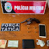 POLÍCIA MILITAR REALIZA APREENSÃO DE ARMA DE FOGO E DE SUBSTÂNCIAS ENTORPECENTES EM ITAPORANGA-PB