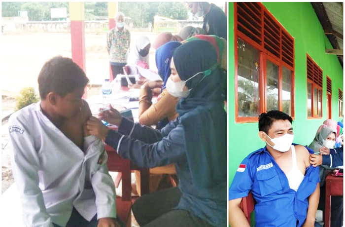Gelar Vaksinasi PWI Dan Polres Mesuji, Disambut Antusias Siswa/I SMP Muhammadiyah Wayserdang
