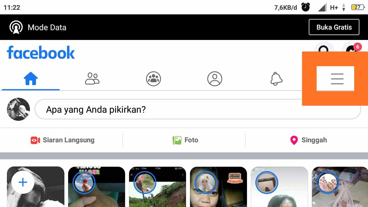 cara melihat teman yang diblokir di facebook lite