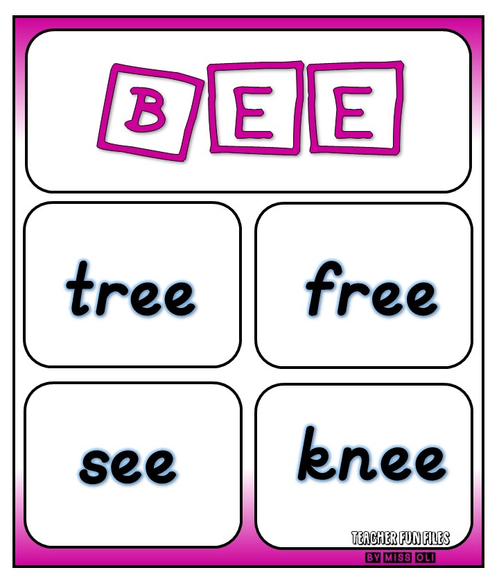 Teacher Fun Files: Rhyming Words Flashcards