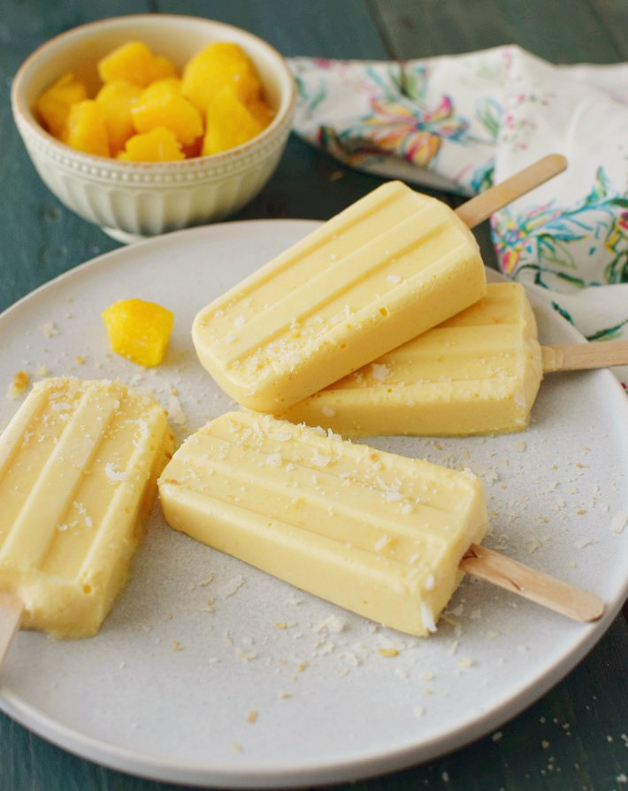 Helados de mango y coco {con toque de jengibre} | Bizcochos y Sancochos