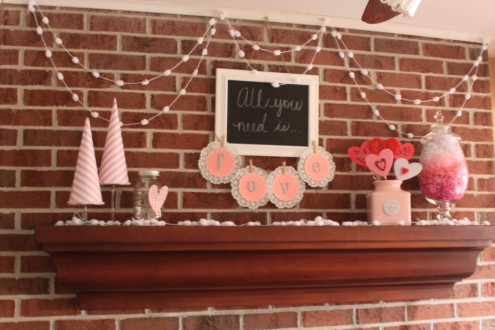 Our Pinteresting Family Valentine's Day Mantel