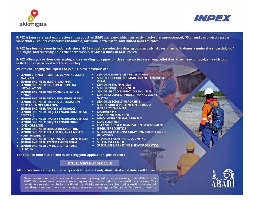 Lowongan Pekerjaan di INPEX - PORTAL KOMPETISI DAN BEASISWA