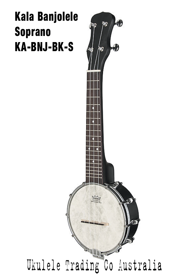 Kala Banjolele KABNJBKS Soprano 6 inch hoop body with Concert 20