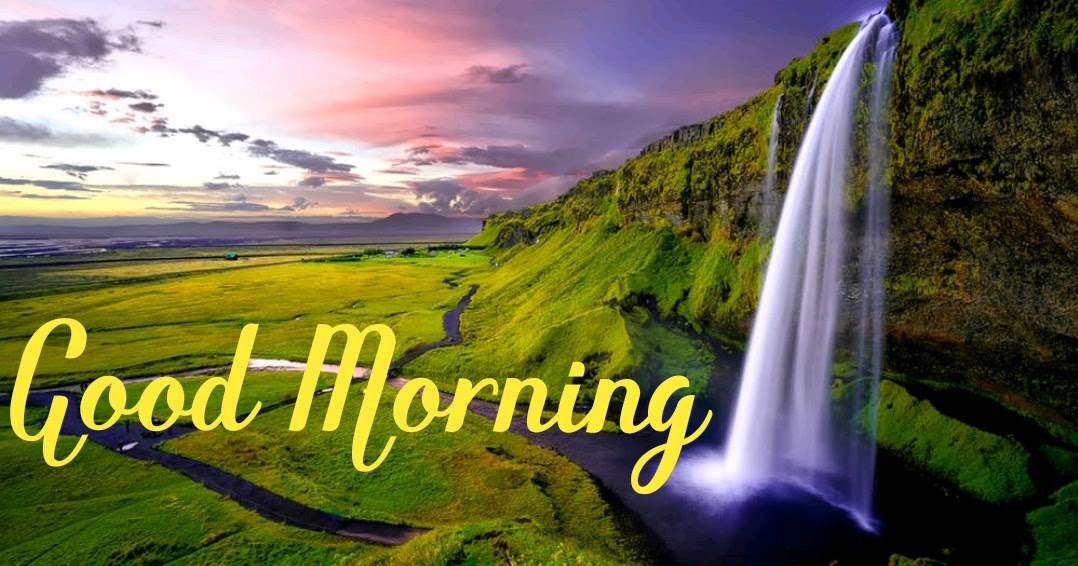 Beautiful Waterfall good morning gif