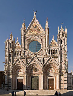 The beautiful Romanesque-Gothic cathedral in Siena