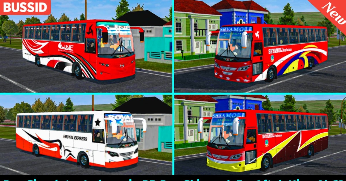 Aftab Hino AK 1J Bangladeshi Bus Skin Pack 2 For Bus Simulator Indonesia