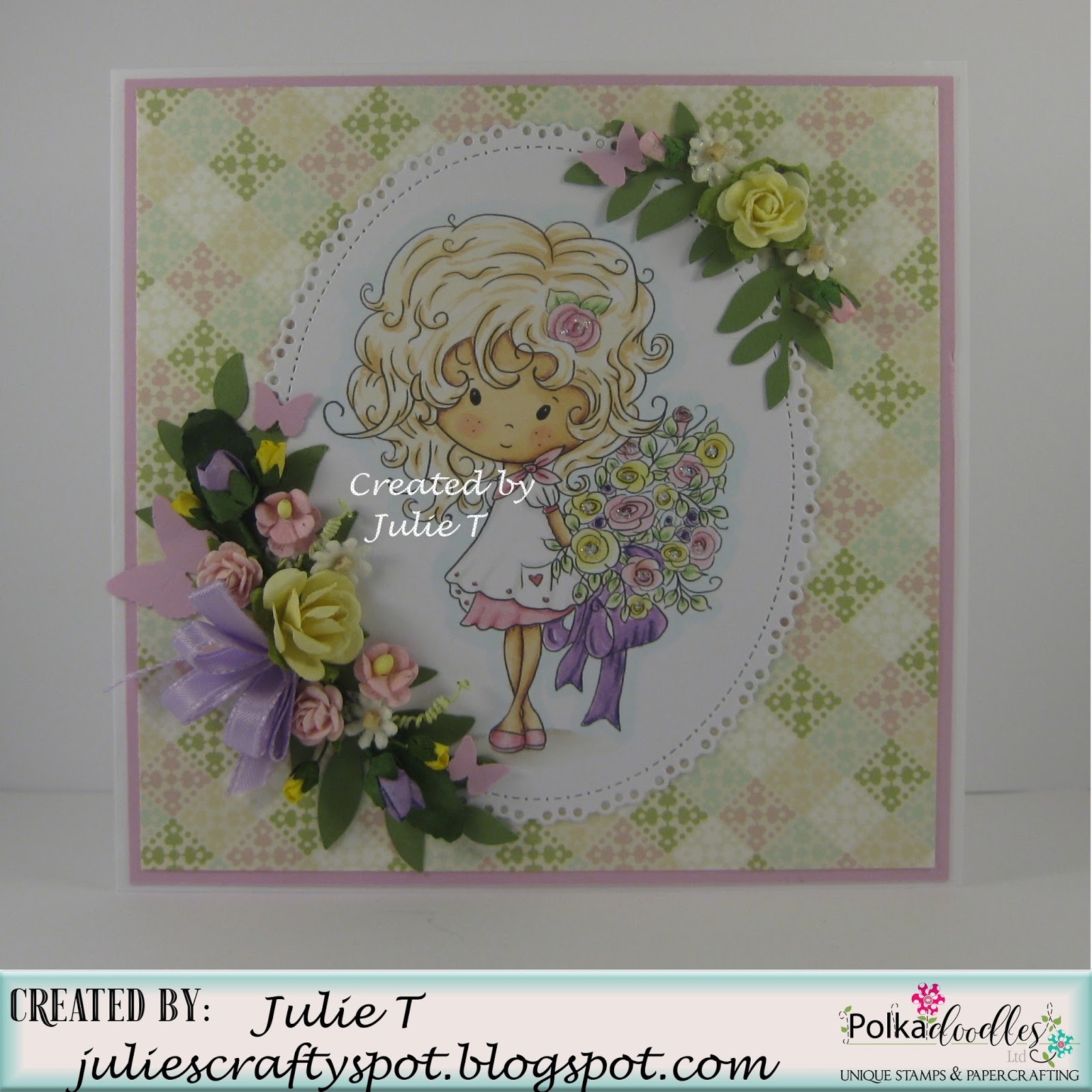 Julie's Crafty Spot Floral card