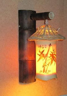 kerajinan dari bambu yang sederhana, lampu cantik