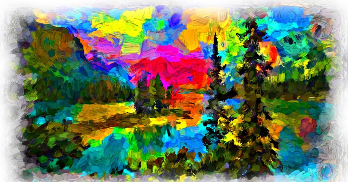 Abstract Landscape Palette Knife Painting 42