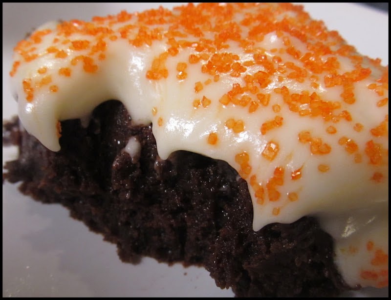 MOMS CRAZY COOKING Chocolate Orange Brownies with Orange Cream Cheese Frosting