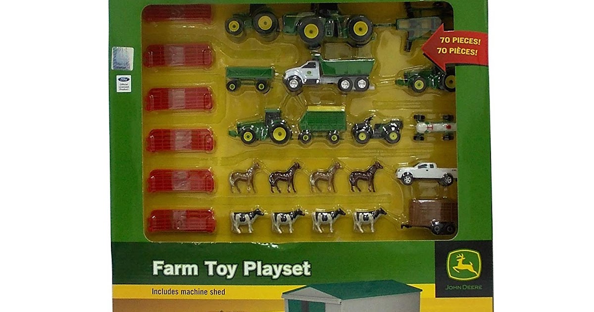 ERTL Hot Discount Model John Deere Diecast Farm Toy 70Piece Value Playset