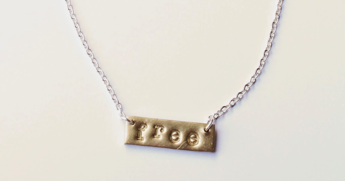 diy nameplate necklace