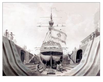 De Euricice in dok in Hellevoetsluis in 1806