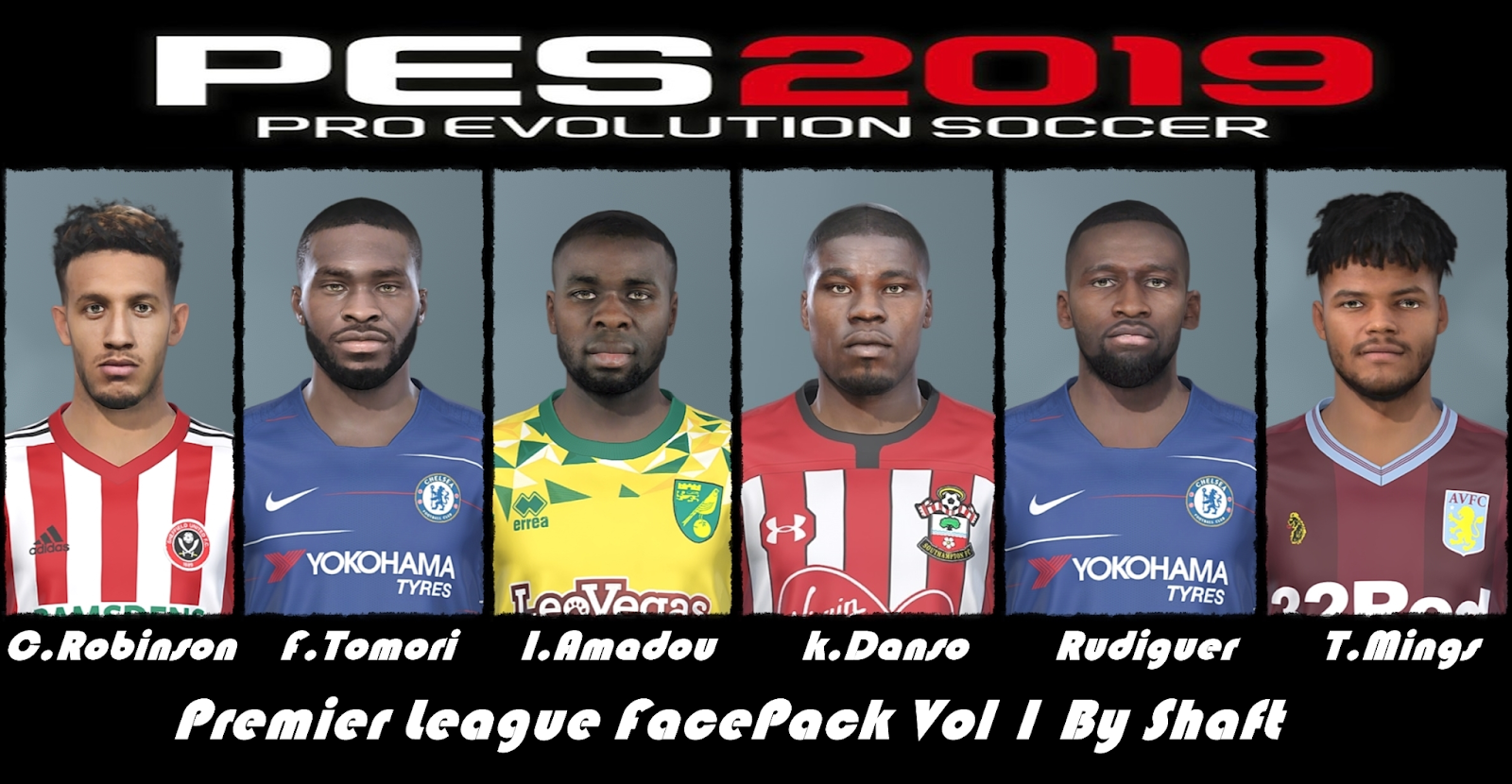 PES 2019 Premier League Facepack Vol 1 by Shaft ~ SoccerFandom.com | PES Patch and FIFA Updates