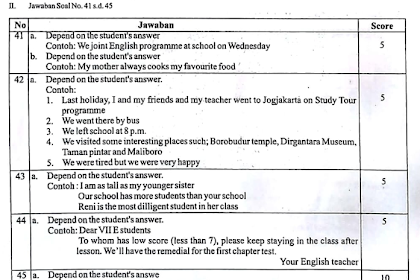 Jawaban Lks Bahasa Inggris Kelas 7 Semester 1 Kurikulum 2013