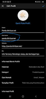 cara mengganti nama di instagram