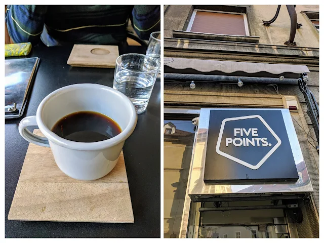 Bratislava in January: drink coffee at Five Points