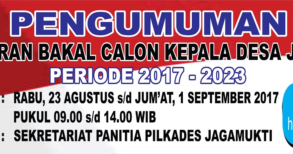 Panduan Lengkap Pilkades Jagamukti Kec. Surade - Sukabumi: Spanduk