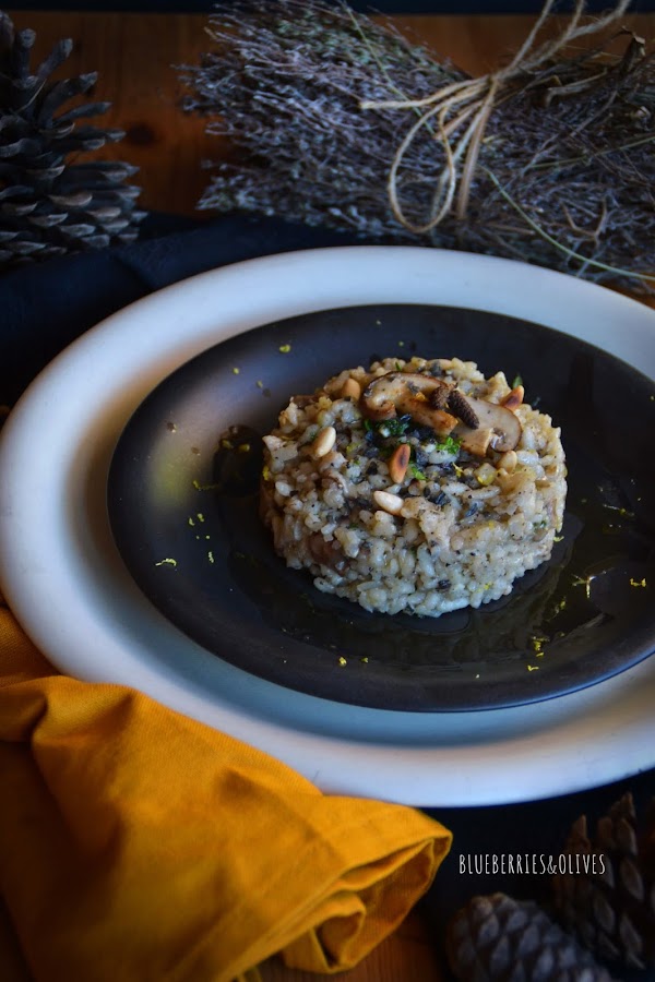 RISOTTO DE SETAS, PIÑONES Y TRUFA
