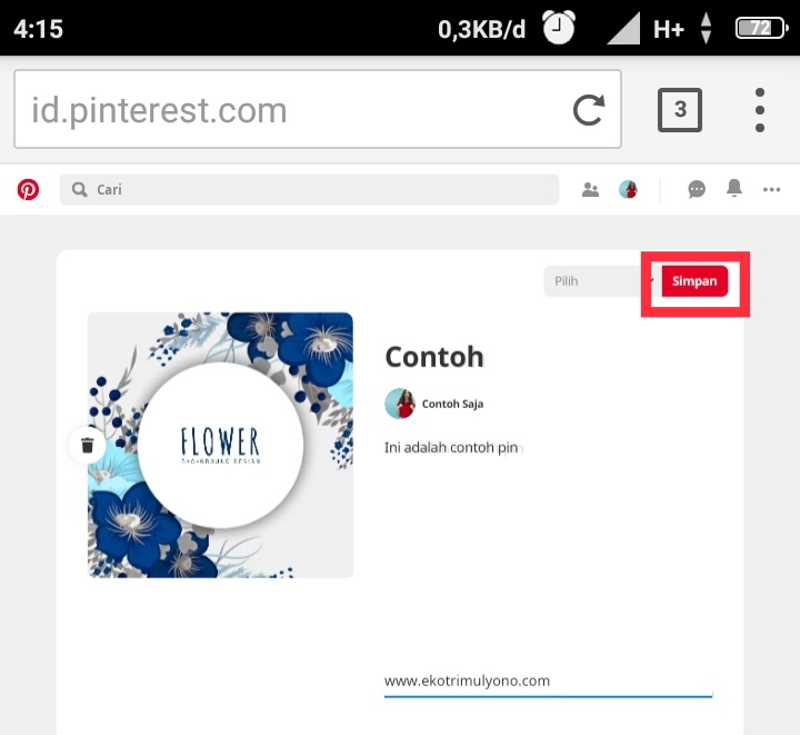 Cara menggunakan Pinterest di Android
