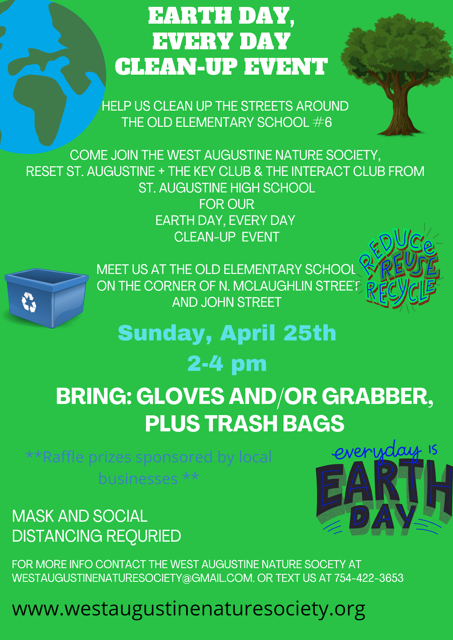 West Augustine Nature Society Earth Day Every Day CleanUp Event