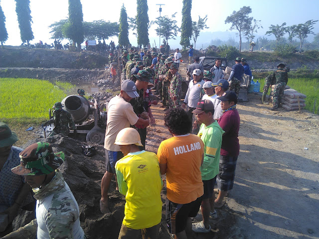 Satgas TMMD Reg 105 Berbuat Maksimal Di Sasaran Desa Jimbung   