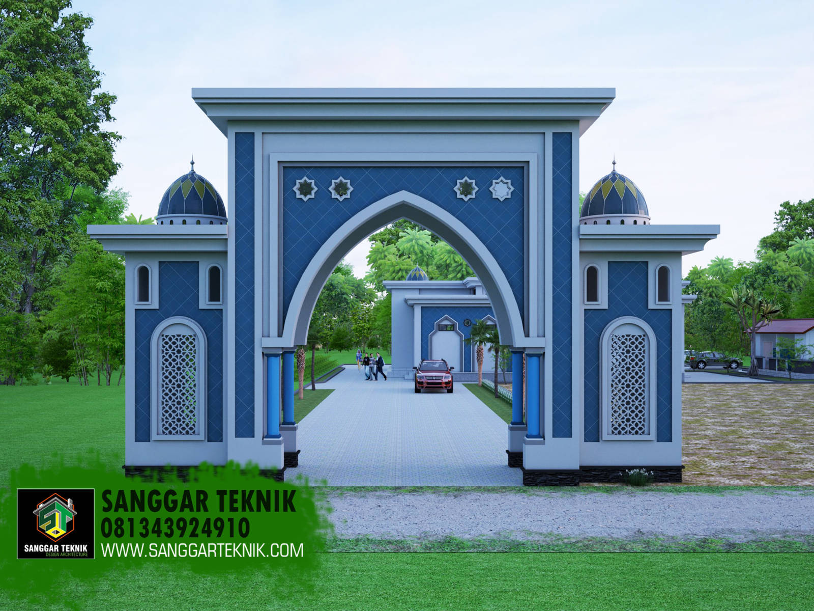 DESAIN GAPURA / GERBANG MASJID TERBARU SANGGAR TEKNIK