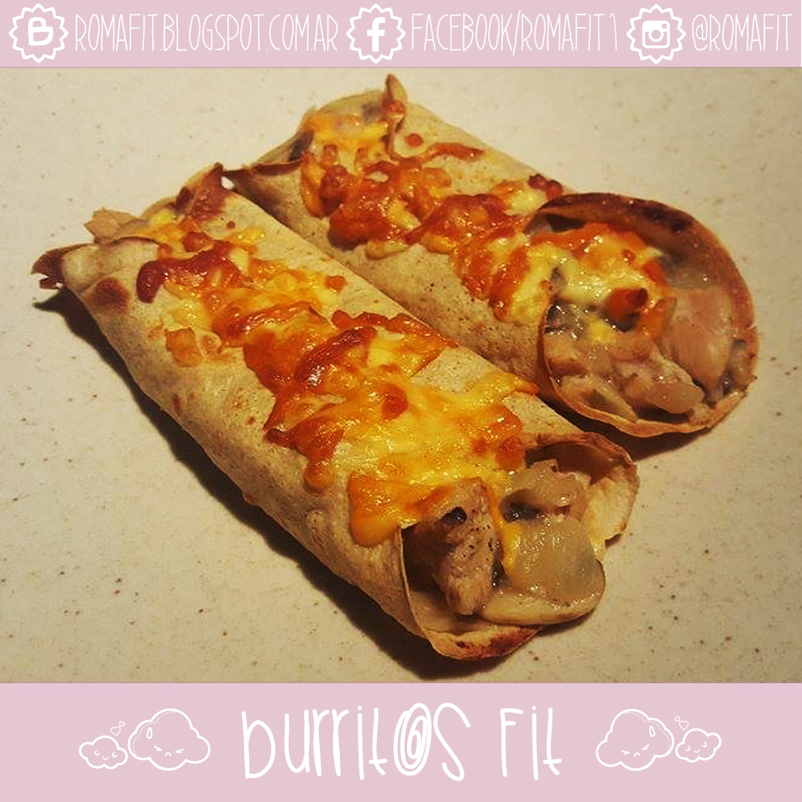 Recetas Fit Para Gente Común Burritos fit de pollo! Light y saludables ♥