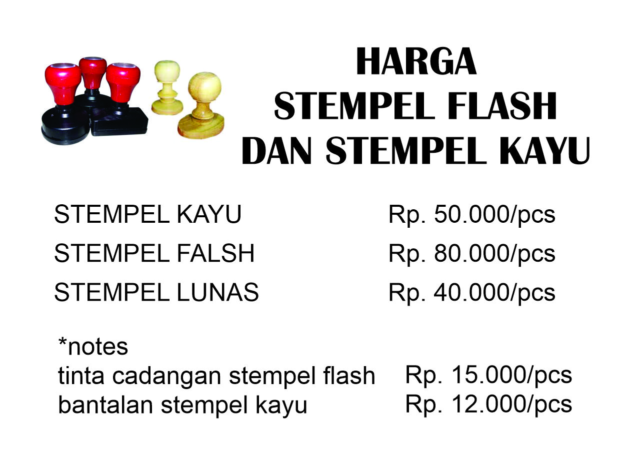Cetak Buat Stempel Flash Dan Stempel Kayu Di Denpasar Bali