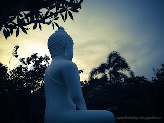 Buddhist Temple Gardens In The Evening At Brahmavihara Arama Monatery North Bali Indonesia