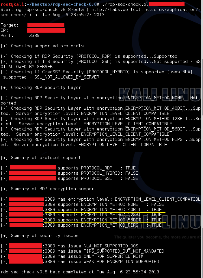 Security G33k Windows Remote Desktop Protocol Weak Encryption Method