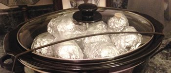 CROCK POT BAKED POTATOES