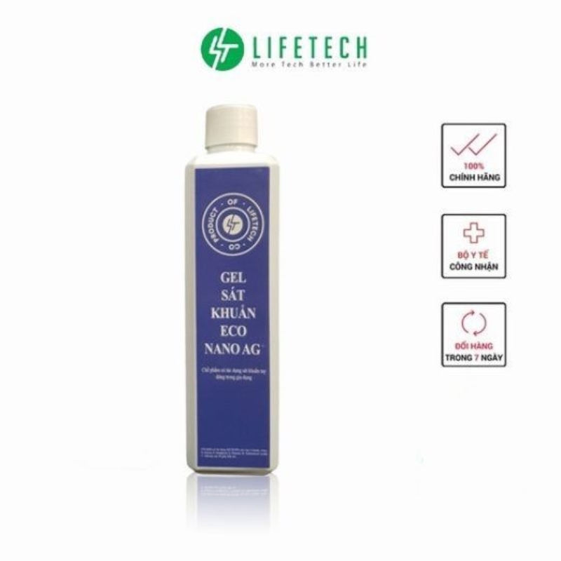 GEL RỬA TAY KHÔ ECO NANO BẠC 250ML GEL SÁT KHUẨN TAY – ECOAIRVN