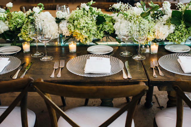 Elegant Garden Wedding Table Setting