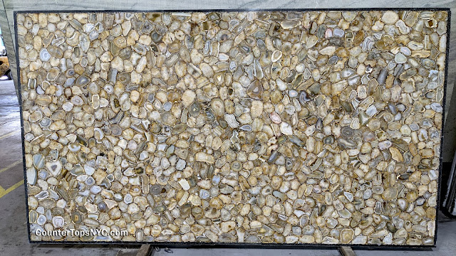 Yellow Brown Semi Precious Stone Slabs NYC