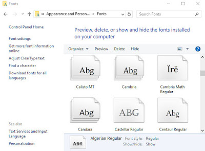 Cara Install dan Uninstall Font di Windows 10 Cara Install dan Uninstall Font di Windows 10