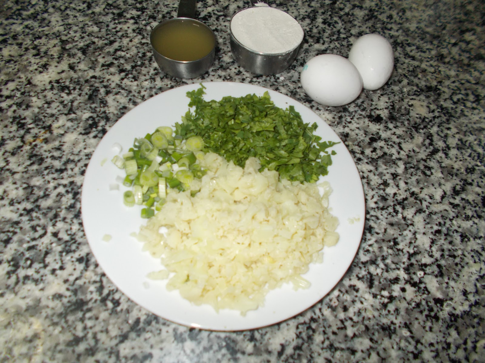 My Kitchen Palestinian Cauliflower Fritters "Mshat"